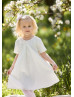 Ivory Boho Short Flower Girl Dress